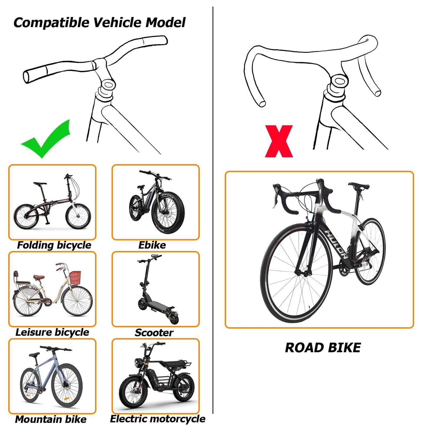 PUYUEYAO Bike Mirror for Handlebar, Adjustable Bicycle Mirror Handlebar Mount, Wide angle rear View shockproof convex mirror for Safe Cycling, Easy Installation, (1 Black-round)