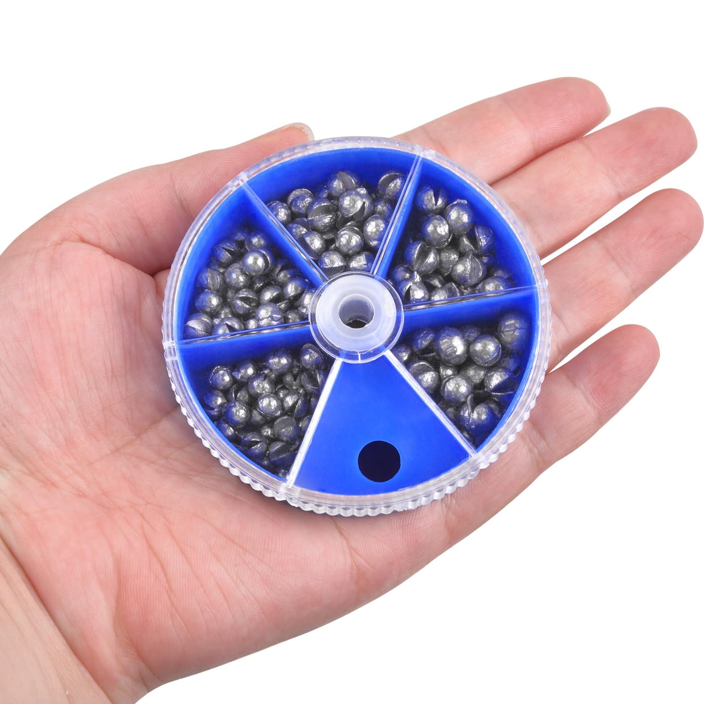 Fishing Weights Sinkers Split Shot Fishing Line Sinkers 120g/box Round Removable Egg Fishing Sinkers Assortment Small Weights for Freshwater Saltwater