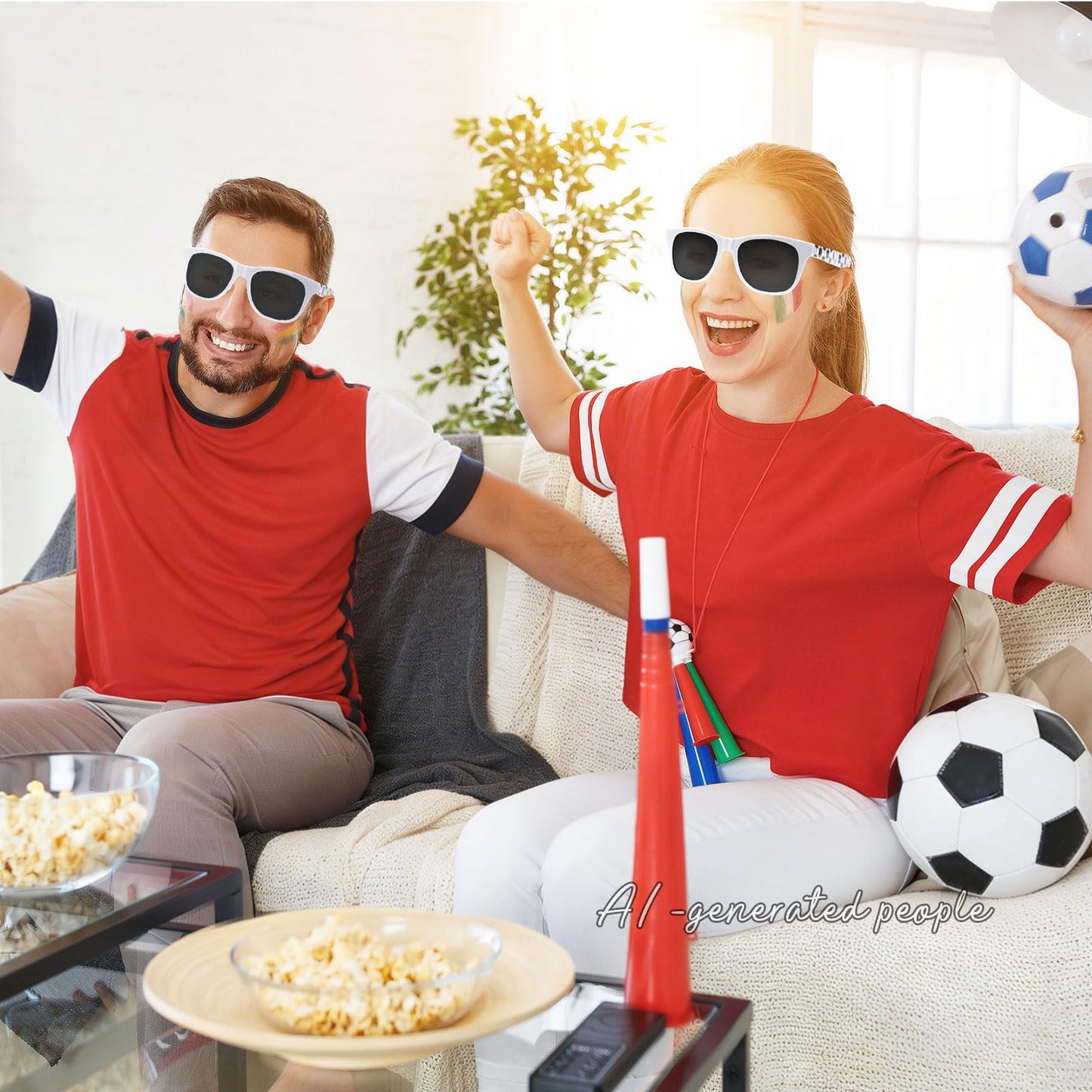 Wowang Soccer Sunglasses 12 Pack Football Themed Sunglasses Soccer Theme Party Decorations