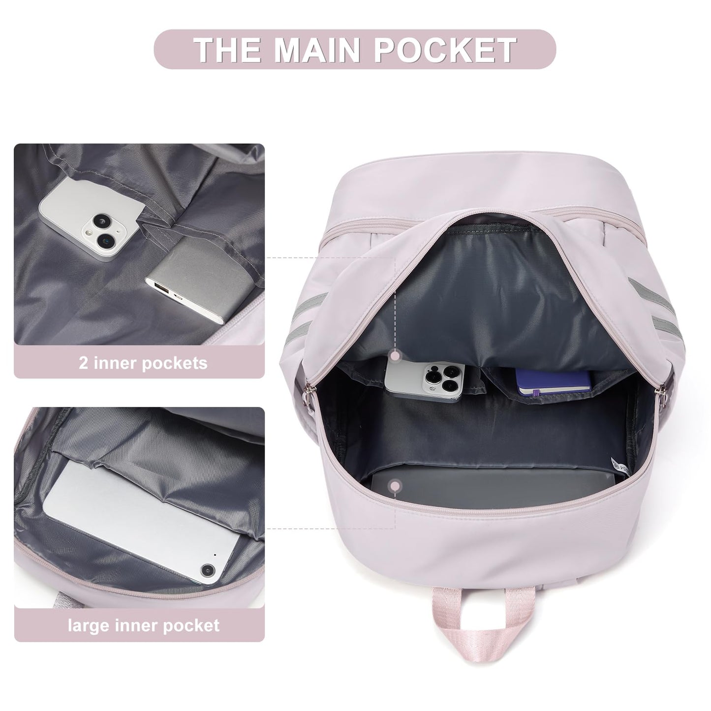coofay Gym Backpack For Women Waterproof Backpack With Shoe Compartment Lightweight Travel Backpack Sports Backpacks Small Gym Bag