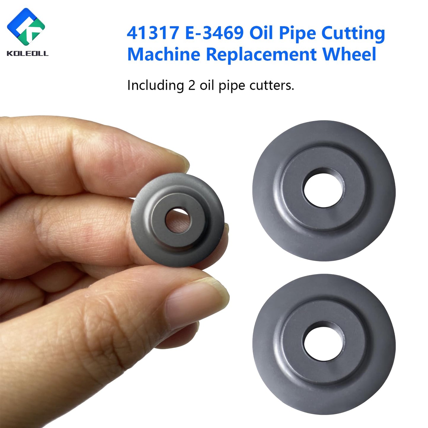 KOLEOLL 41317 E-3469 Tubing Cutter Replacement Wheel Compatible with RIDGID Tubing Cutter Models 101 103 104 117 118 150 151 152 153 205 Copper Pipe Cutter (2 Pack)