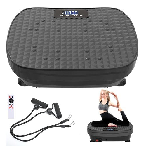 JAVRYK Vibration Plate Exercise Machine with 200 Adjustable speeds and 8 Scientific auto Modes, Compact Foldable Design and Ultra-Quiet Silicone Base for Home Workouts & Lymphatic Drainage