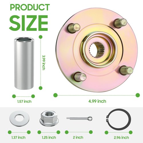 10L0L Golf Cart Rear Wheel Hub Replacement for Yamaha Drive G29 2007-2014 Gas and Electric Replaces OEM#JW1-F53T0-09-00 JW1-G6542-00-00