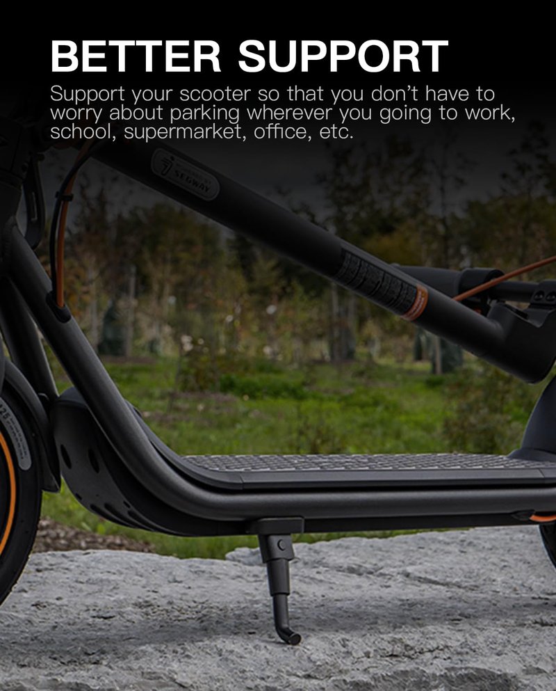 stio Scooter Kickstand Compatible with Segway Ninebot F/D Series KickScooter F40/F30/F25/D18/D28/D38/D40 Side Kick Stand Aluminum Alloy Parking Stand Feet Support Holder Scooter Original Accessories