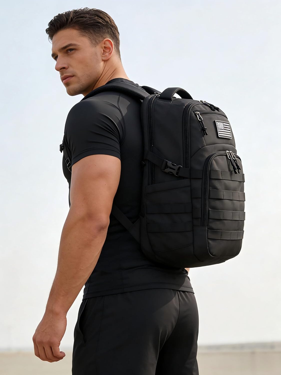 Wotony Tactical Backpack - Compact Military Assault Bag for Men | Black Color