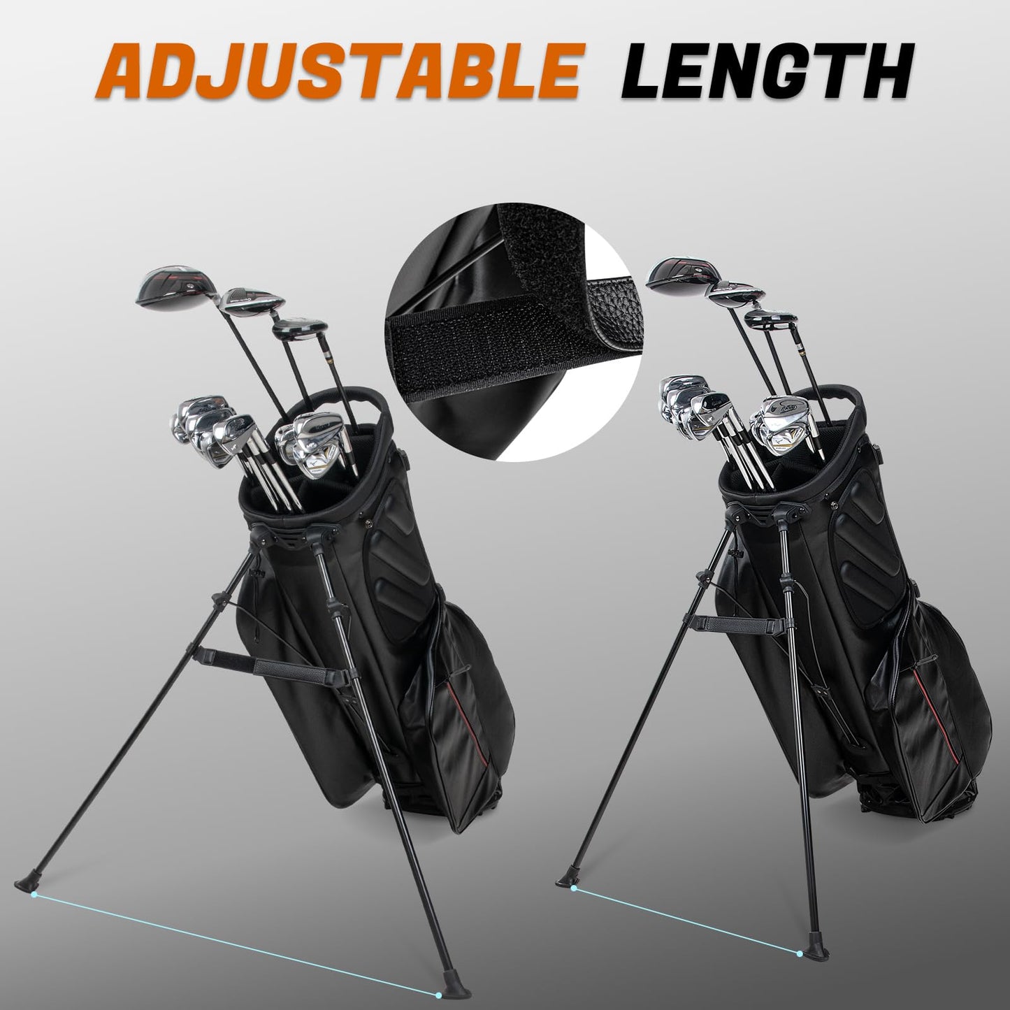 LZFAN Golf Bag Accessories Golf Bag Leg Tether Strap Golf Stand Bag, Stabilized Golf Club Bag Holder,Golf Equipment Golf Bag Holder Does Not Slip