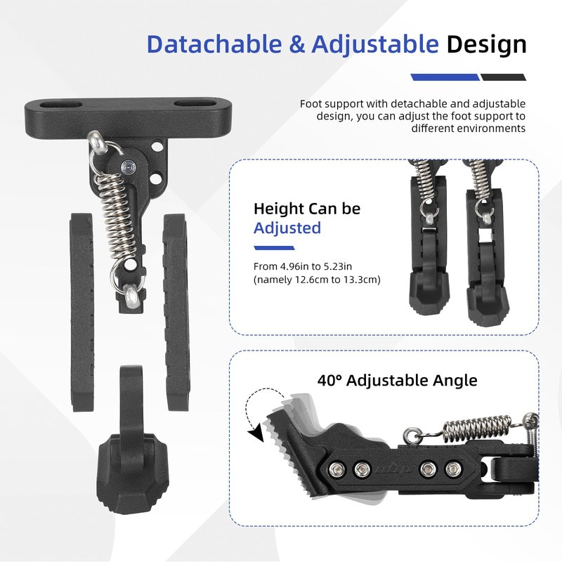 ulip Electric Scooters Kickstand Adjustable Parking Stand Feet Support Replacement Accessories for Xiaomi 4 Segway Ninebot F Series Xiaomi M365 1S Pro Pro2 MI3 Scooter Black