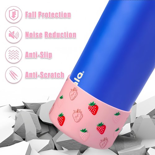 FLORAPELL Unisex-Teen Silicone Boot - Protective Bottom for Owala 16/14 oz, Light Pink