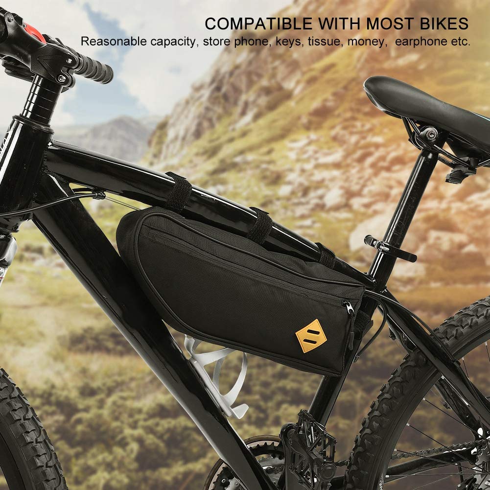 Tbest Bike Bag,Triangle Frame Bag,Frame Bag Large Cycling Triangle Pack Front Top Tube Bag Cycling Under Seat Pouch(M)