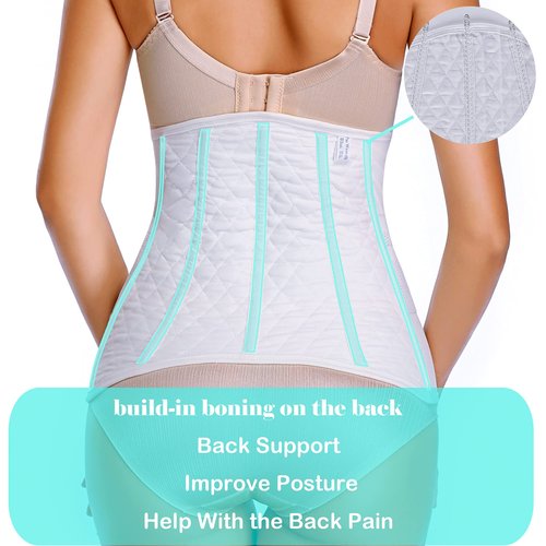 PAZ WEAN Abdominal Binders Post Surgery Postpartum Belly Wrap Cotton Belly Binder C Section Belly Band After Post Baby delivery Belt Wrap