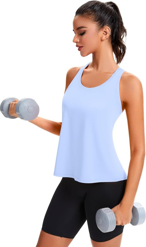 MathCat Women's Racerback Workout Tank Tops - Loose Fit Yoga & Running Shirts | XS-XL Sizes