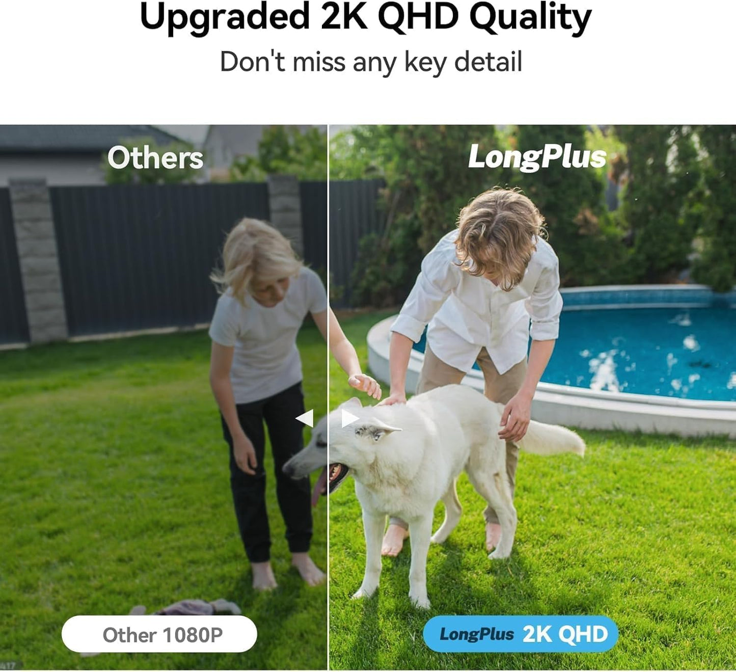 LongPlus Security Cameras Wireless Outdoor Camera Wireless Camera for Home Security, 3 Pack 2K Battery Powered WiFi Cameras with AI Motion Detection, 2-Way Talk, Cloud/SD Storage