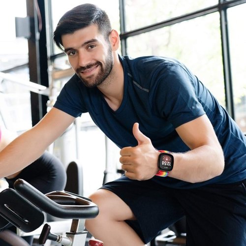 AVOD Nylon Bands Compatible with Fitbit Versa 4/Sense 2/Versa 3/Fitbit Sense, Soft Breathable Sport Adjustable Replacement Strap Women Man Wristband Accessories