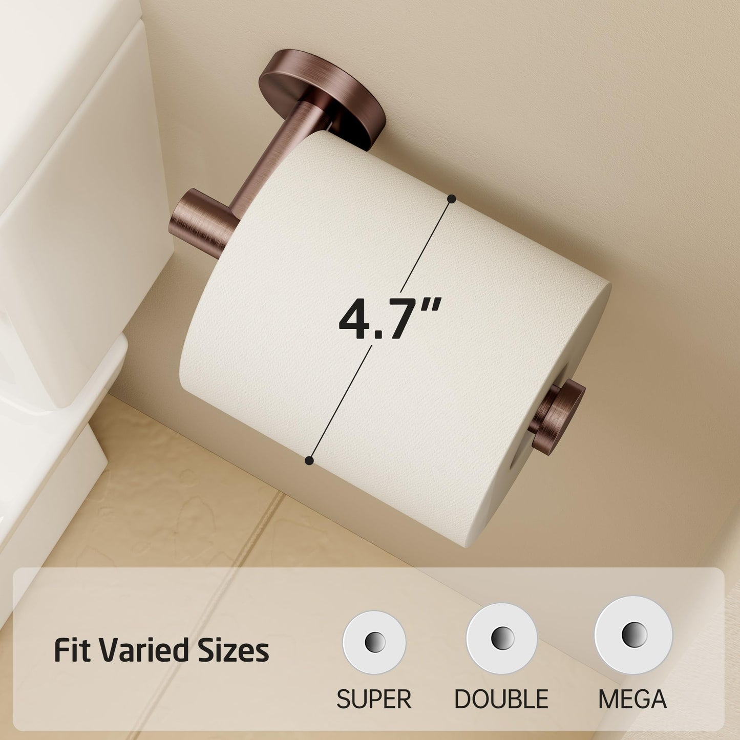 KES Bathroom Toilet Paper Holder 18/8 Stainless Steel, Toilet Paper Roll Holder Wall Mount, Bronze, A2175S12-BB