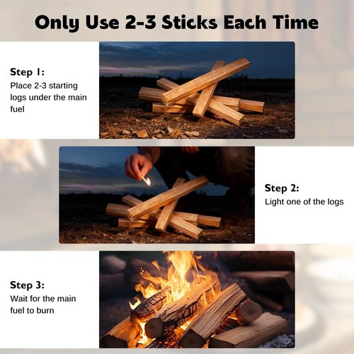 W&E Choice 10LB Fatwood Fire Starter Sticks, 130-180Pcs 100% Natural Dried Pine Kindling Wood, Easy Ignition for Campfires, Firepit, Fireplaces, BBQ, Stoves