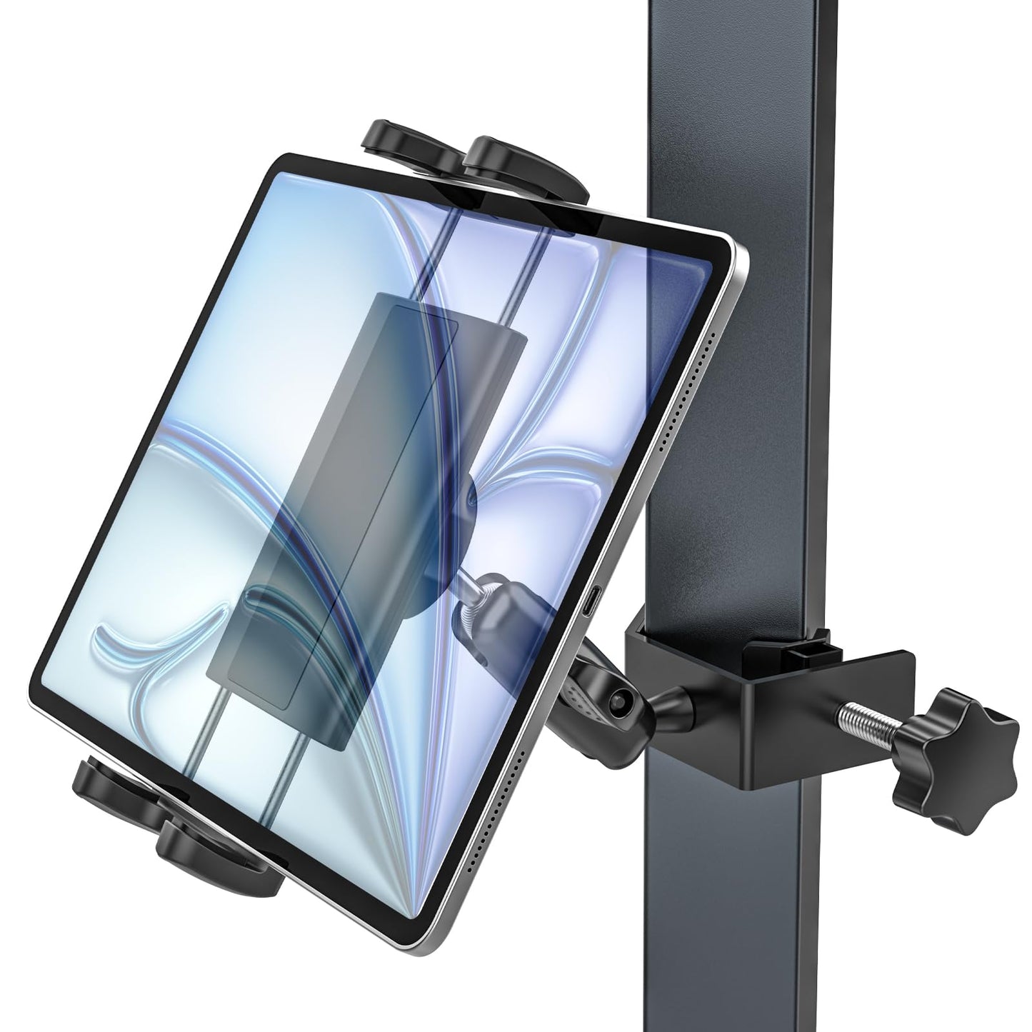 Kolasels Golf Cart Tablet & Phone Holder, [Metal Material] Golf Cart iPad Mount for EZGO, Club Car, Yamaha, Golf Tablet Mount for iPad Pro, Air, Mini, Galaxy Tabs, Z Fold, iPhone, All 4-12.9'' Device