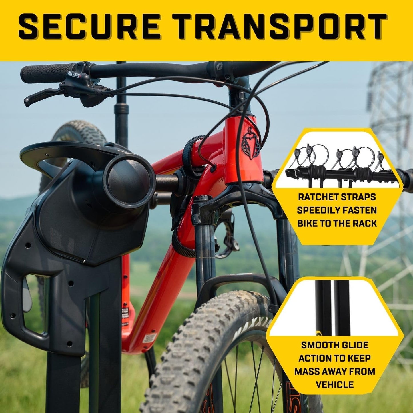 Saris Glide EX Bike Rack - Easy Hitch Installation | Fits 2 Bikes, Adjustable Design