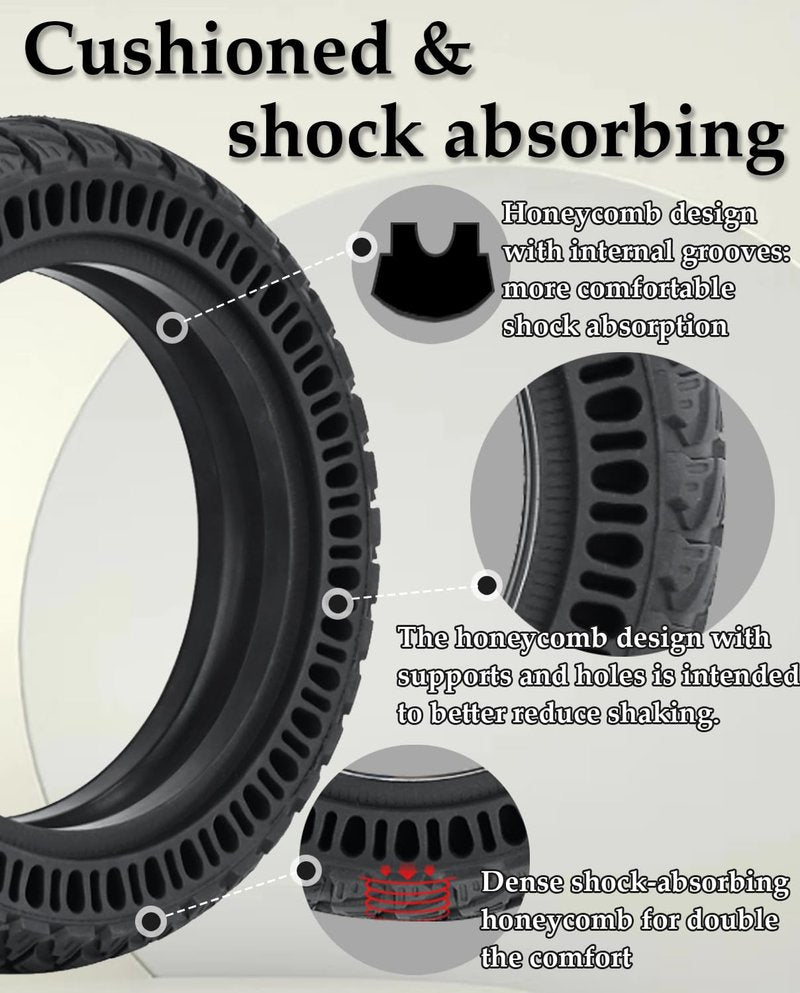 Felixstory 50/75-6.1 Off-road Tire, Upgraded Size 9x2.25 Solid Tire Replacement for All 8.5x2.0 inch Original Tires, Fit for VOLPAM SP06, Hover 1 Journey, Gotrax GXL V2 Electirc Scooter Tyre