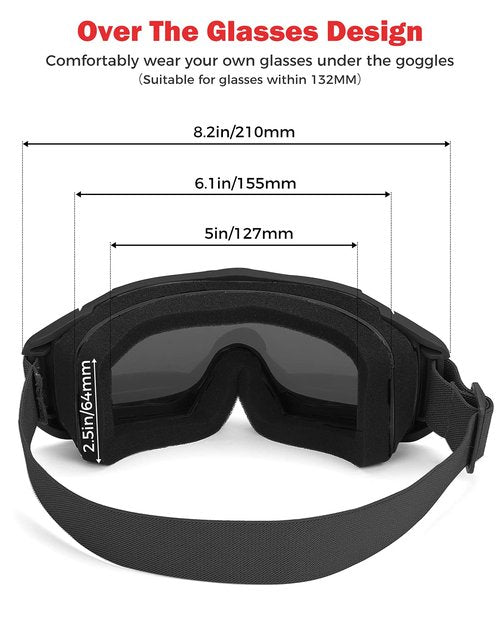 KEMIMOTO Tactical Airsoft Goggles with Anti Fog Paintball Lenses, Ballistic Protection