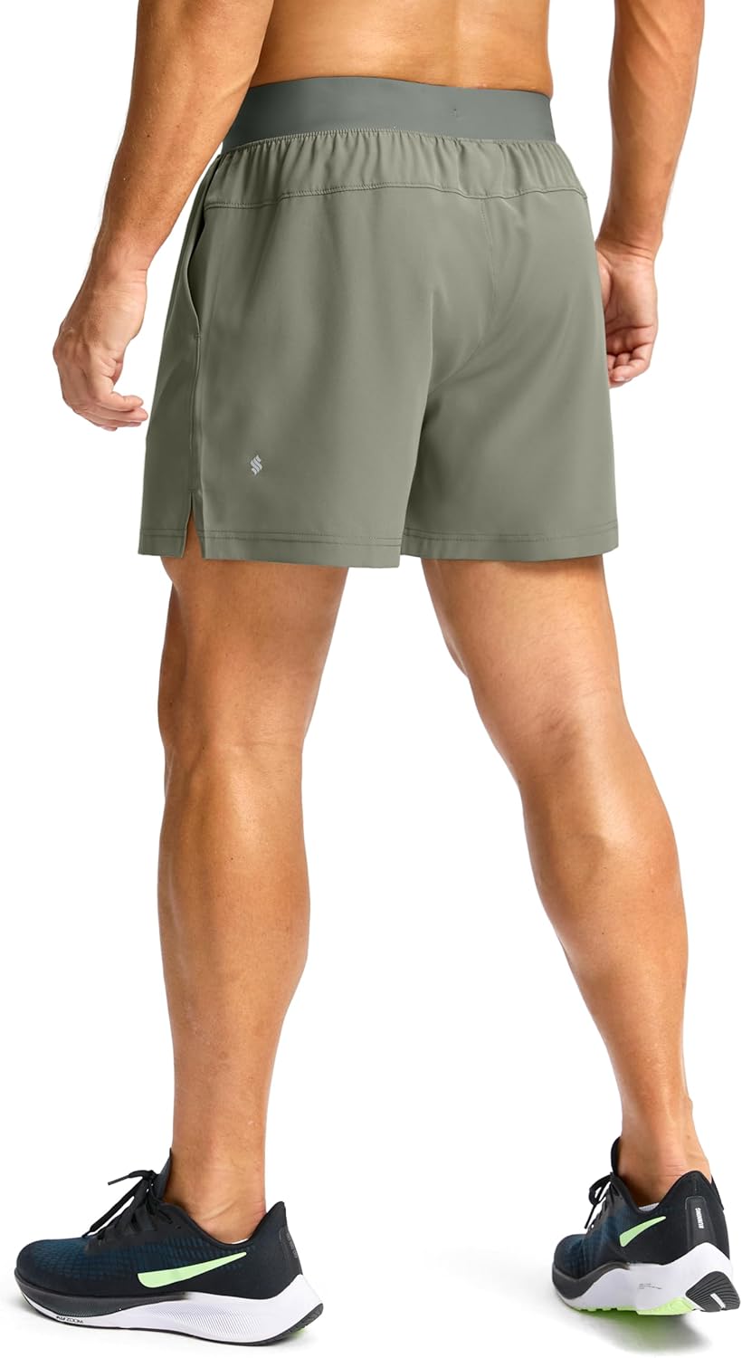 Soothfeel Men's Running Shorts - Lightweight Quick-Dry Athletic Shorts with Zipper Pockets | Available in 9", 7", 5" Sizes