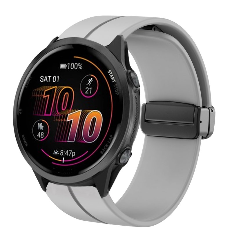 Compatible with Garmin Forerunner 570 bands, 20mm, 22mm Silicone Sport Wristband Replacement Straps Compatible with Garmin Forerunner 570 42mm, 47mm, Forerunner 55, 165, 245, 255, 265, 645, D2 Air X15