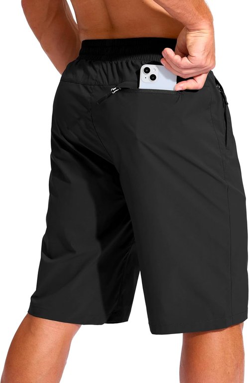 G Gradual Men's Board Shorts - Quick Dry Swim Trunks with 3 Zipper Pockets | 11" Length, Versatile Beachwear