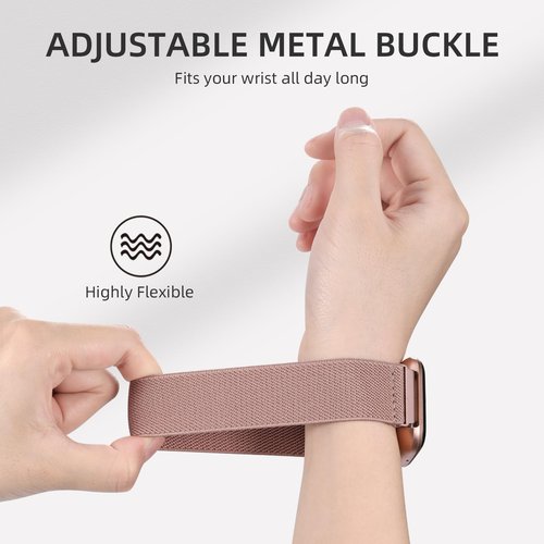 DaQin Elastic Sport Nylon Band Compatible with Fitbit Versa 2 Watch Bands Women Men, 5 Pack Adjustable Stretchy Solo Loop Wristband for Versa/Versa Lite/SE/Fitbit Versa 2 Bands Women of Smartwatch