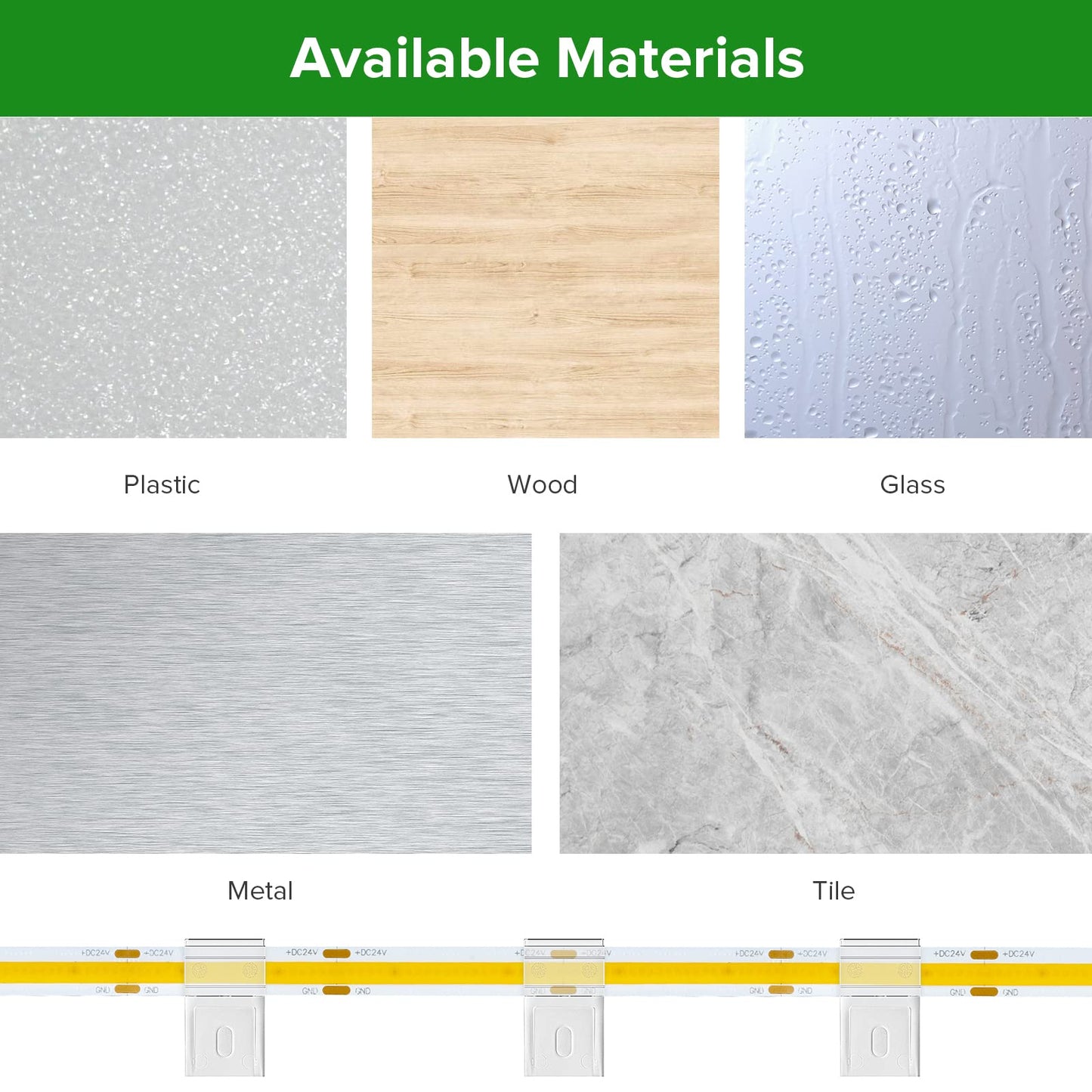 Hysmigor Transparent Strip Light Clips, Self-Adhesive with Screw Mounting Holder, 50Pack LED Strong Fixing Clips For 0.47in/12mm Width IP30/65/67 SMD COB Strip Lights