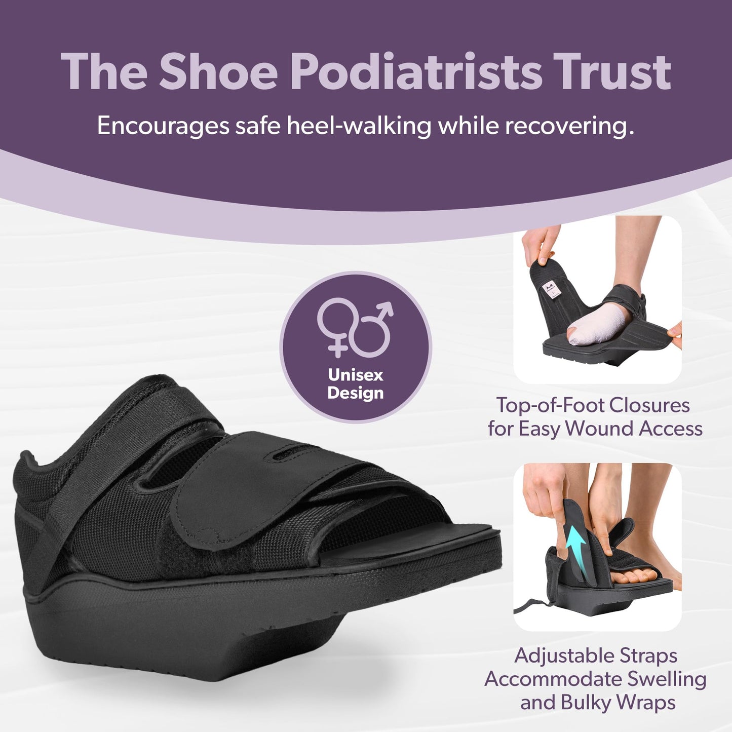 BraceAbility Forefoot Offloading Post-Op Shoe - Non-Weight Bearing Medical Wedge Boot for Diabetic Foot Ulcer, Metatarsal Fracture, Broken Toe, Bunion, Hammer Toe Surgery - Fits Men and Women (XL)