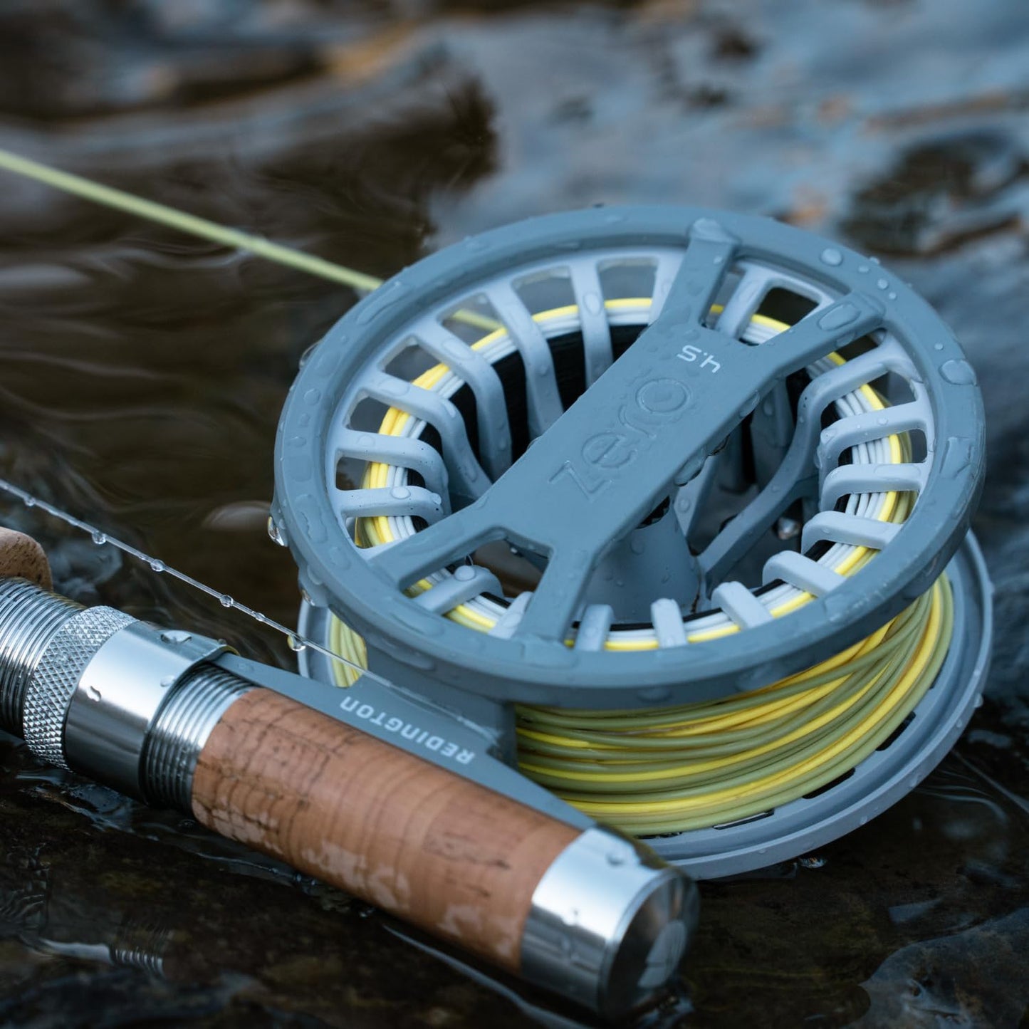 Redington Zero Fly Fishing Reel, Lightweight Design for Trout, Clicker Drag System, Wolf Grey, 2/3
