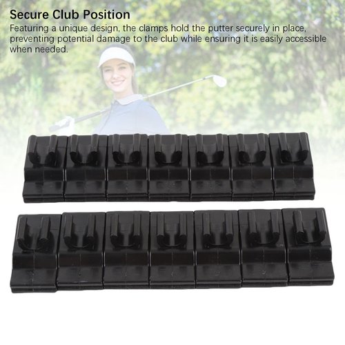 NIZUUONE 14pcs Golf Club Bag Clips Putter Holder Clamp Club Organizer Clamp Plastic Putter Golf Accessories with Secure Design for Men Women Golfers
