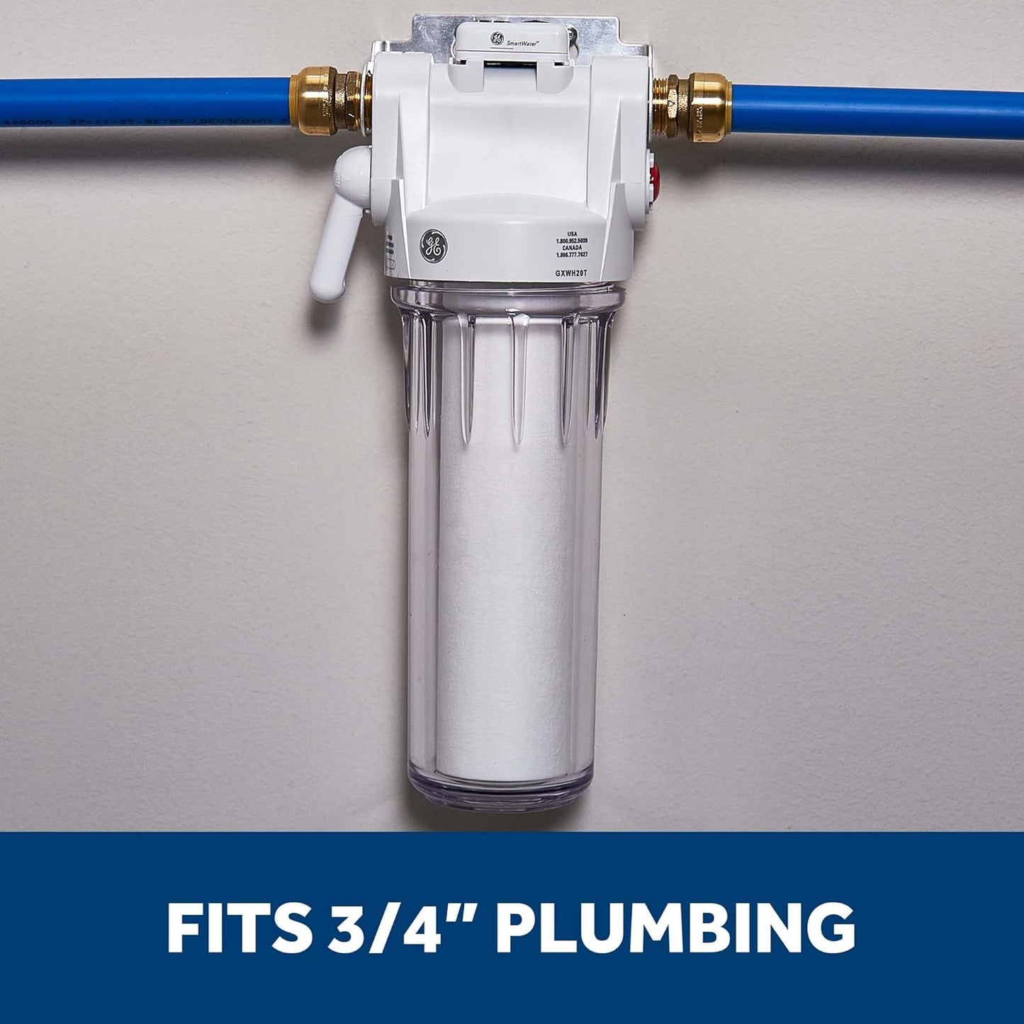 Whole House Water Filtration System - Reduces Sediment & Rust, Installation Kit Included, GXWH20T