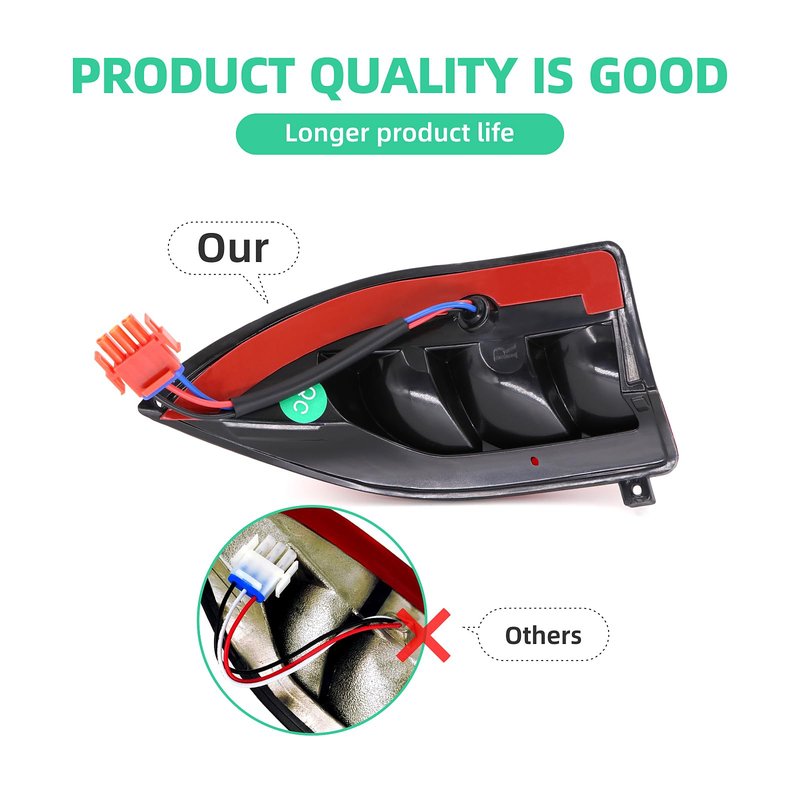 DIYOLFALL Golf Cart LED Taillight for Club Car Precedent 2004 Up and Tempo 2018 Up Models Replacement Driver and Passenger Lights 12V 3 Wires