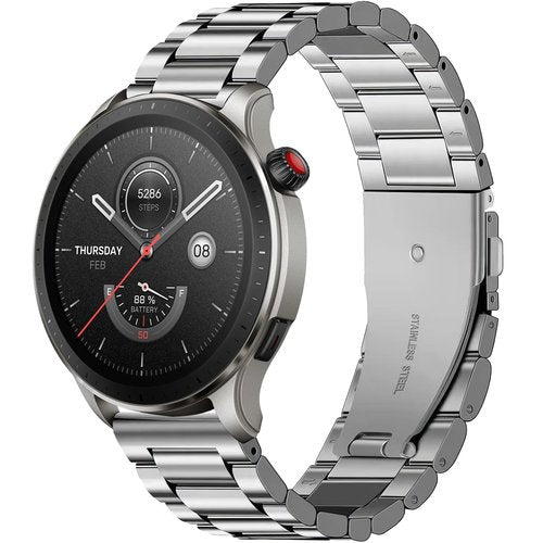 Gittos 22mm Watch Strap Metal for Amaz fit Balance/Bip 6/Bip 5 Replacement Band for Amaz fit GTR 4/GTR 4 Pro/GTR 3/GTR 3 Pro/GTR 2/GTR 2e/GTR 47mm/Stratos,Stratos 2,2S,3/Pace for Men Women