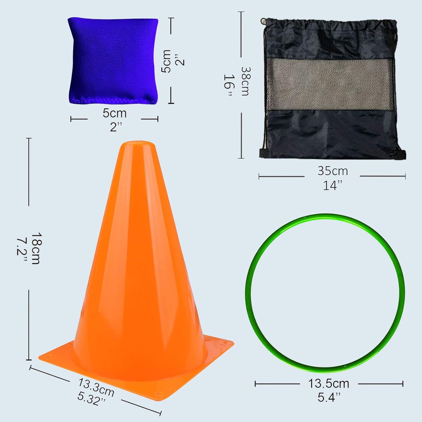 Unanscre 31PCS Carnival Outdoor Games Combo Set - Fun Ring Toss, Bean Bags & Cones for Kids | Perfect Birthday & Christmas Gift