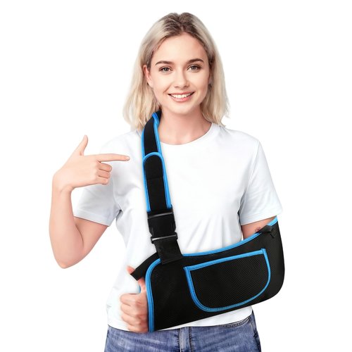 Arm Sling Shoulder Immobilizer for Men and Women, Adjustable Rotator Cuff Support Brace, Fit Left or Right, Comfortable Medical Slings for Elbow and Wrist Injury, Forearm Fracture, Surgery Recovery