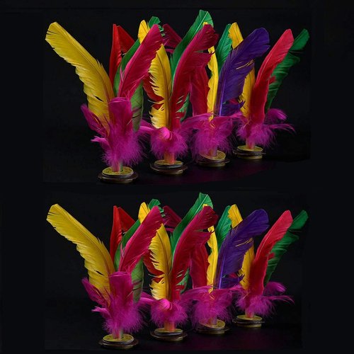 GOESUP 8 Pack Kick Shuttlecock Chinese Jianzi Foot Exercise for Men and Women Competition Outdoor Sport Game