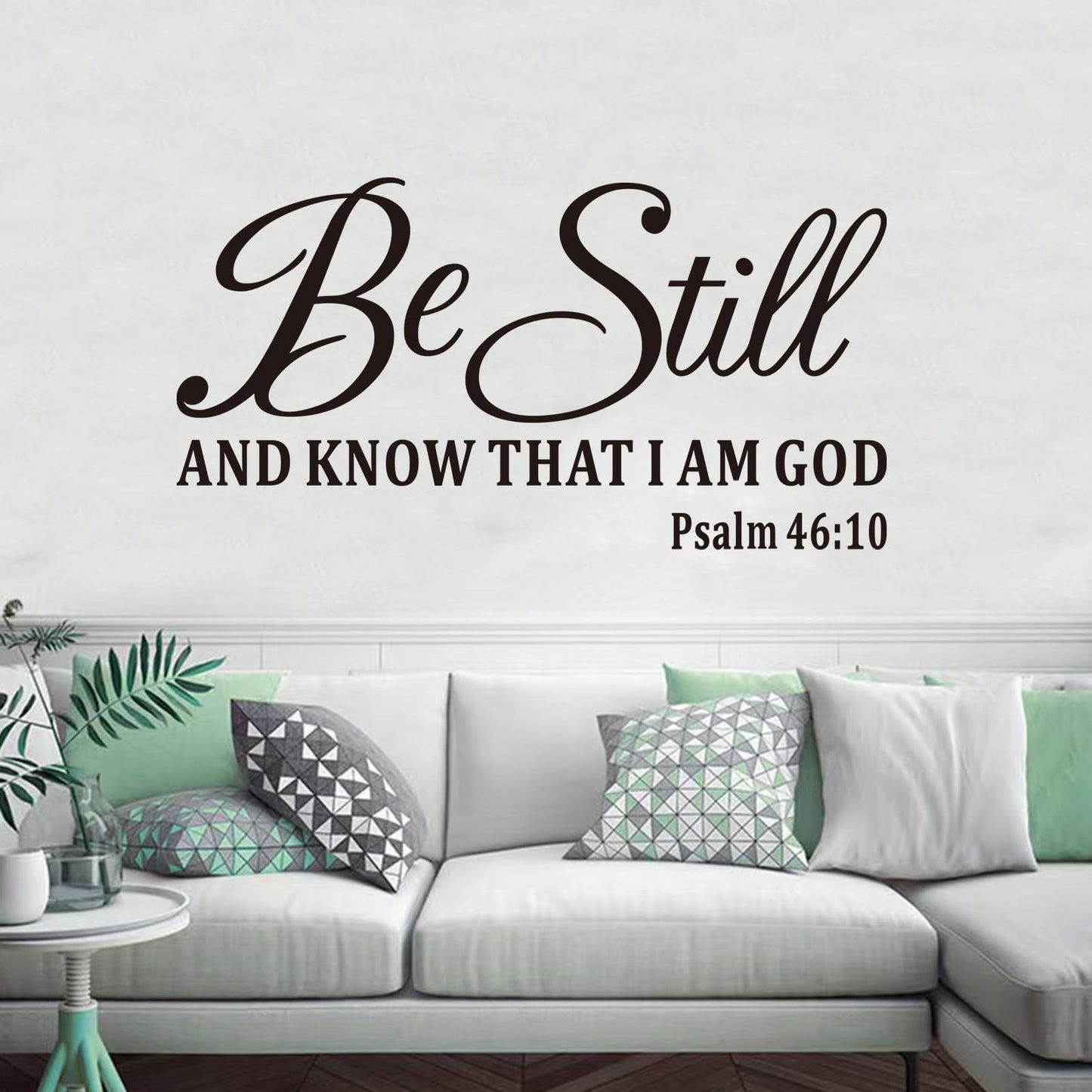 Bible Verse Wall Stickers for Bedroom: Christian Quotes Inspirational Positive Vinyl Art Wall Decals for Living Room Wall Decor - Be Still and Know That I am God 21" X 11"
