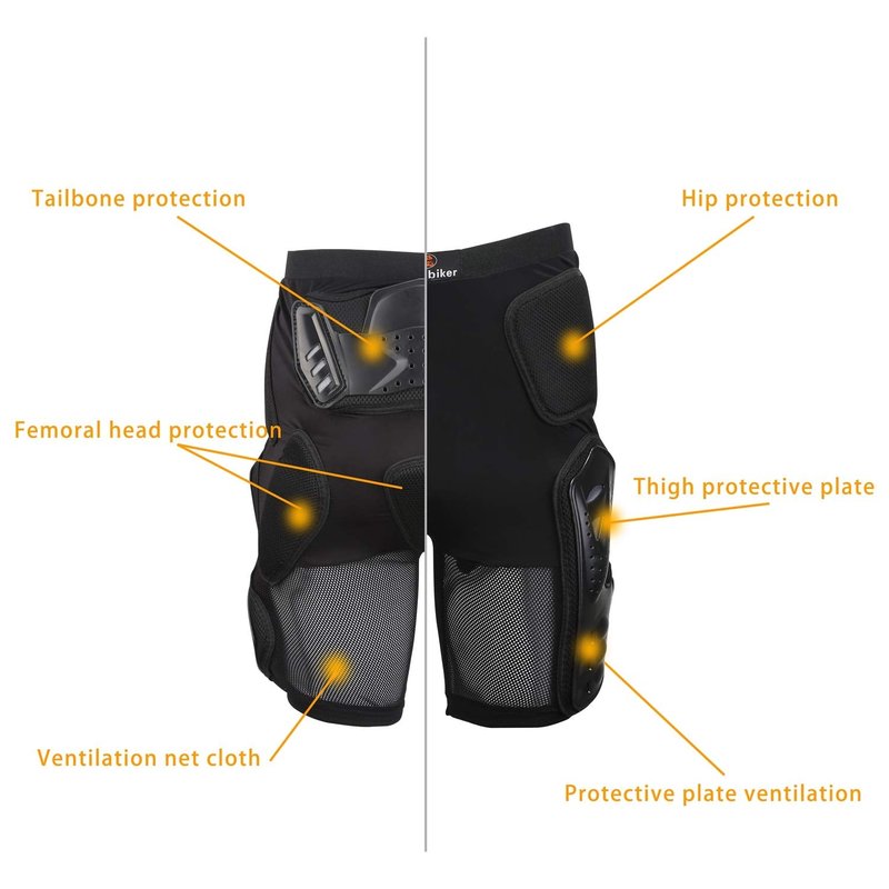 3D Butt Pads,Protective Padded Shorts for Snowboarding Gear,Impact Shorts Protection Hip Butt and Tailbone Pad for Skiing Skating
