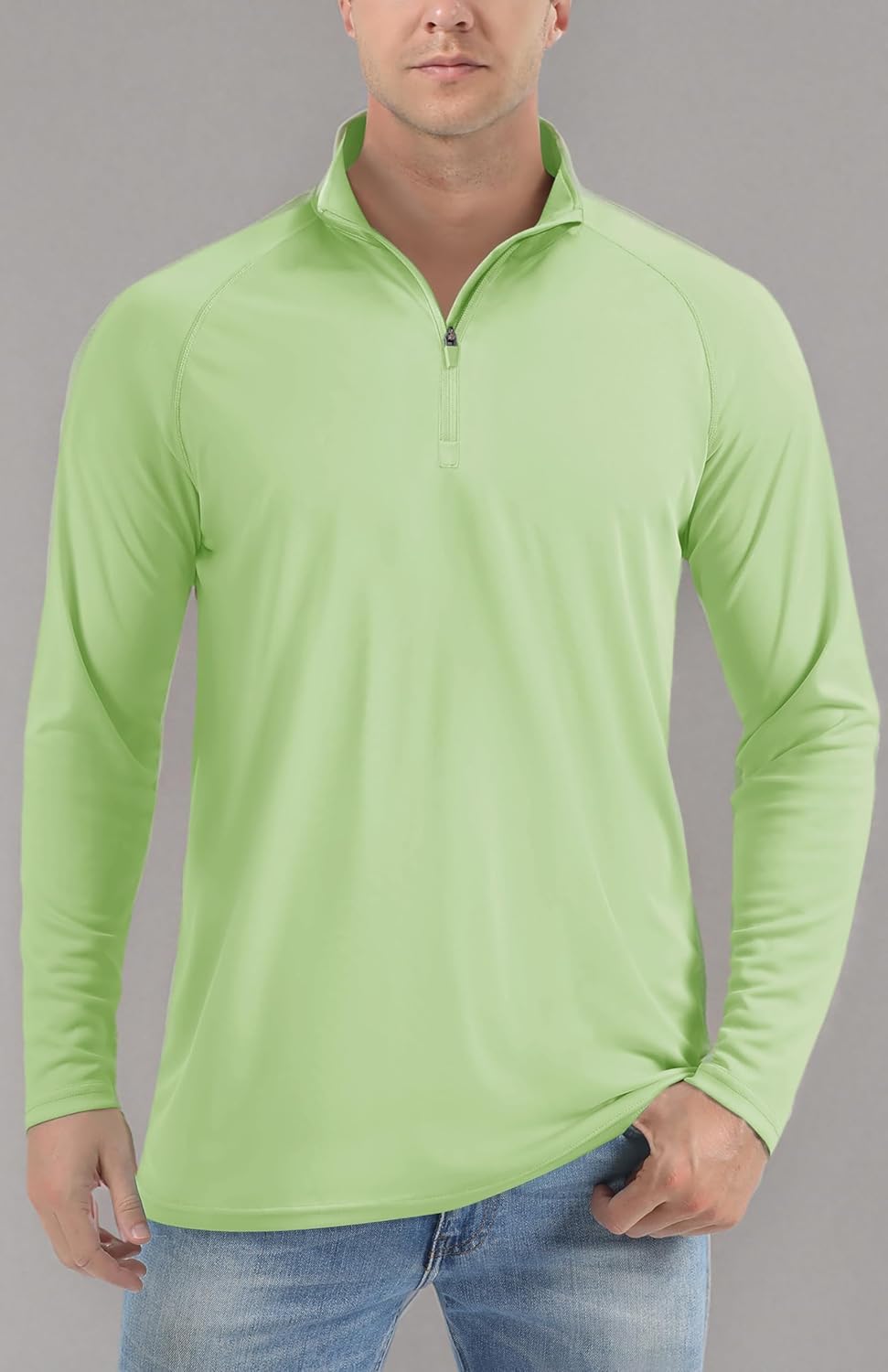 TACVASEN Men's Athletic Long Sleeve Shirt - UPF 50+ Sun Protection | 1/4 Zip Pullover for Outdoor Running