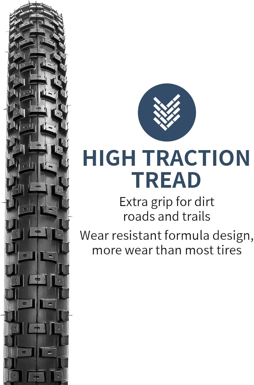 YUNSCM 26" Mountain Bike Tires - Heavy Duty 26x2.30 & 26" Tubes with Schrader Valve | Off-Road Ready