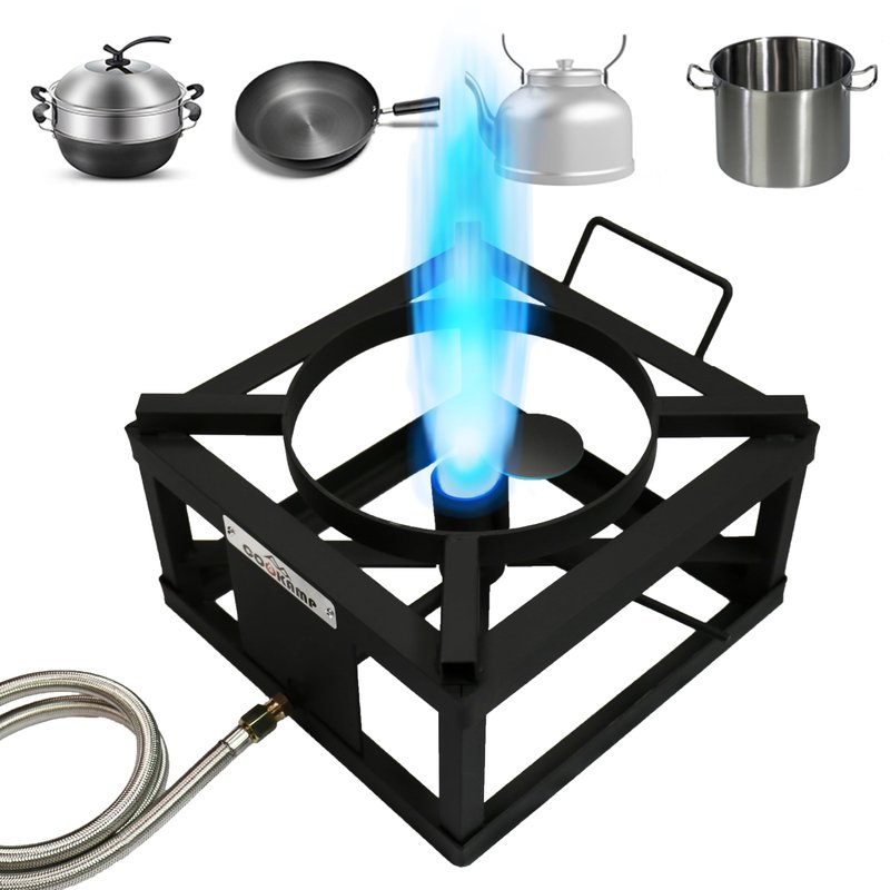 COOKAMP Propane Burner for Outdoor Cooking (Single Burner-Jet Burner)