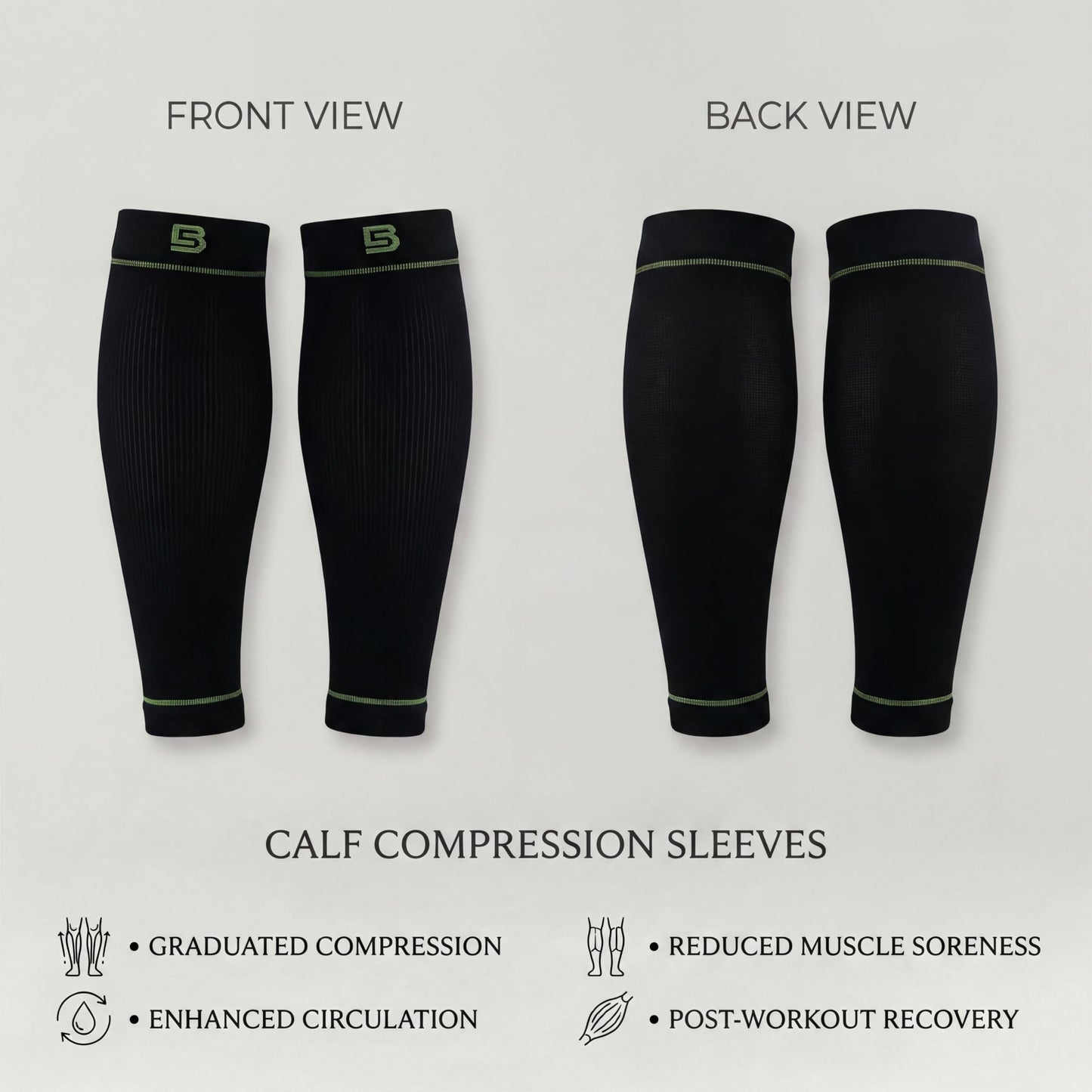 Calf Compression Sleeve for Kids & Teens Shin Splints Relief Muscle Recovery & Support for Running Nursing Travel Non-Slip