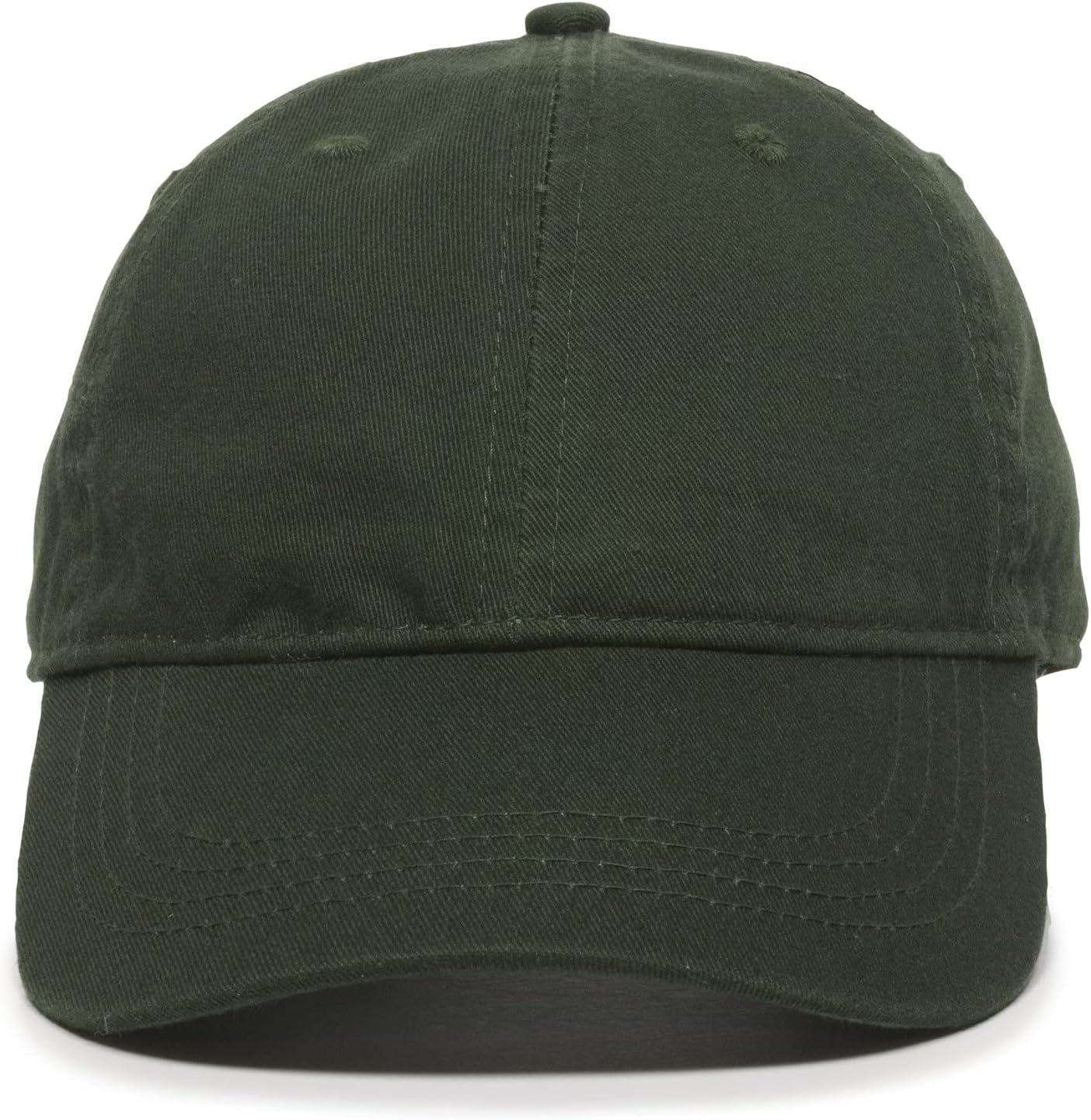 Outdoor Cap | Washed Cotton Baseball Cap - Unisex Dad Hat in Dark Green, One Size Fits All