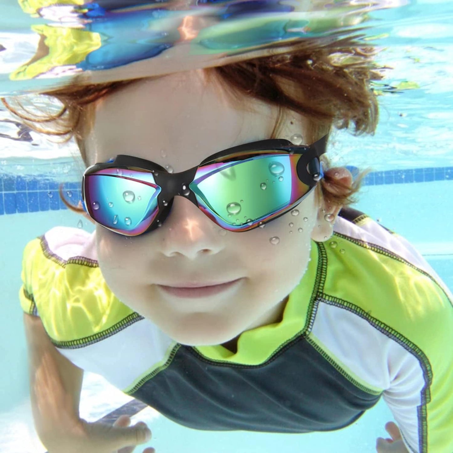 Skiennix Kids Swim Goggles - UV Protection & Anti-Fog Design | 4 Pack for Ages 6-14