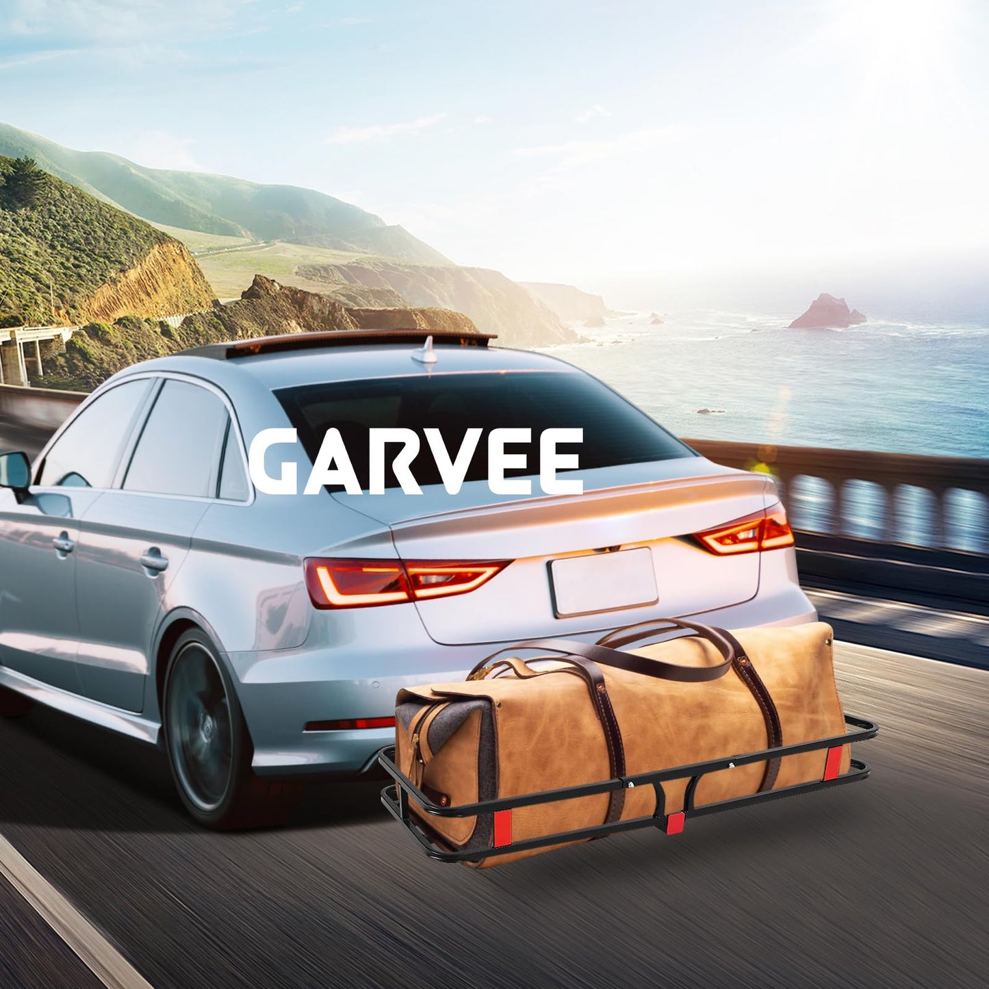Garvee 500 LBS Hitch Cargo Carrier - Heavy Duty 2 Inch Receiver Luggage Basket for SUV,Pickup Truck,Camping & Travel
