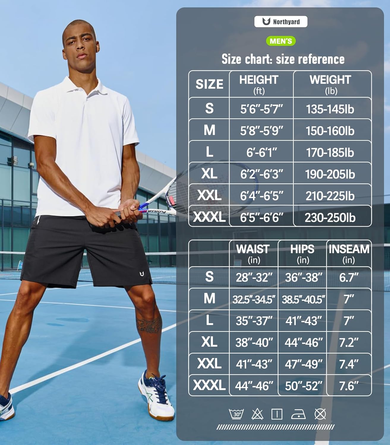 NORTHYARD Men's Athletic Running Shorts - Quick Dry Workout Gym Shorts | 5"/7"/9" Sizes