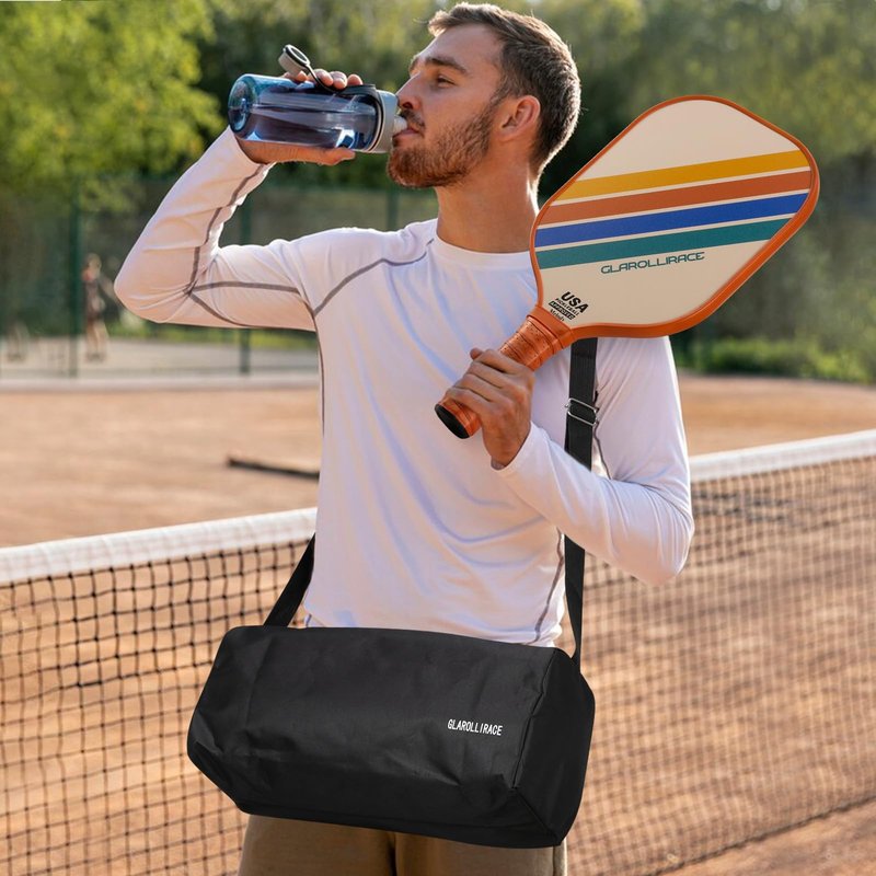 Pickleball Paddles Set of 2 Pickleball Rackets,USAPA Approved Pickleball Set of 2 Pickle Ball Paddles,Fiberglass Surface & PP Honeycomb Core,Breathable Handle,4 Indoor & Outdoor Balls,1 Duffel Bag