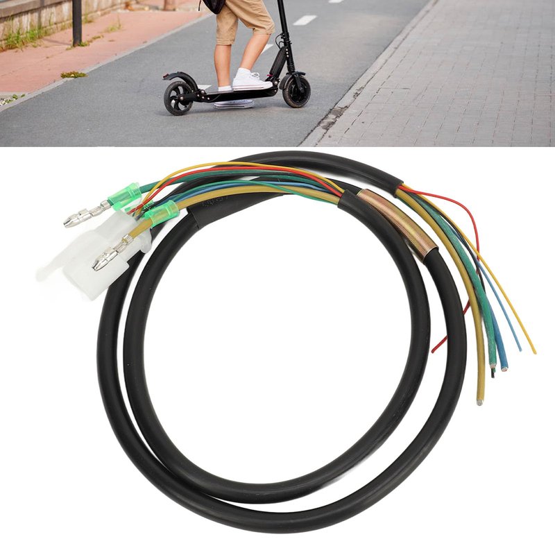 Tissting Electric Scooter Motor Wire Harness - 2.5mm Copper Core Cable for 10in Hub Motor 1200W, Universal E-Scooter Replacement Part, High Sensitivity & Easy Installation