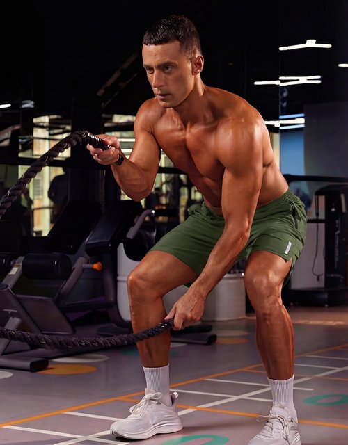 COOFANDY Men's Athletic Running Shorts - Quick-Dry Lightweight Gym Shorts for Tennis & Hiking | 7" Length